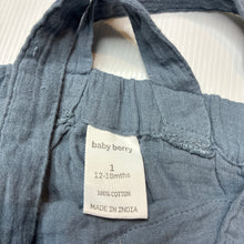 Load image into Gallery viewer, Unisex Baby Berry, crinkle cotton summer romper, NEW, size 1,  
