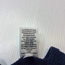 Load image into Gallery viewer, Boys Target, navy organic cotton blend ribbed henley top, EUC, size 0,  