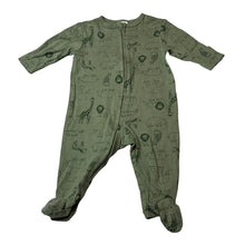 Load image into Gallery viewer, Unisex Dymples, cotton zip coverall / romper, jungle animals, EUC, size 000,  