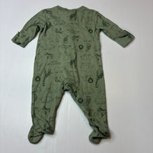 Load image into Gallery viewer, Unisex Dymples, cotton zip coverall / romper, jungle animals, EUC, size 000,  