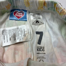 Load image into Gallery viewer, Girls Cotton On, Care Bears soft feel pyjama shorts, elasticated, wash fade, FUC, size 7,  