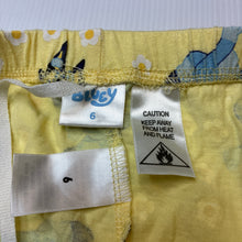 Load image into Gallery viewer, Girls Bluey, cotton pyjama shorts, elasticated, EUC, size 6,  