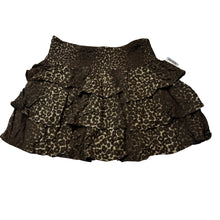 Load image into Gallery viewer, Girls Pavement, tiered animal print skirt, elasticated, L: 32cm, GUC, size 12,  