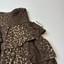 Load image into Gallery viewer, Girls Pavement, tiered animal print skirt, elasticated, L: 32cm, GUC, size 12,  