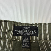 Load image into Gallery viewer, Boys THREADBOYS, khaki cotton shorts, adjustable, GUC, size 5-6,  