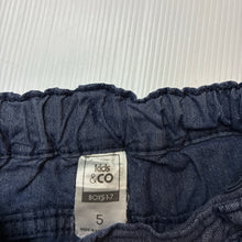 Load image into Gallery viewer, Boys Kids &amp; Co, blue cotton shorts, adjustable, GUC, size 5,  