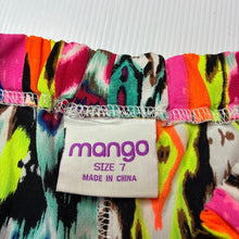 Load image into Gallery viewer, Girls Mango, colourful lightweight shorts, elasticated, GUC, size 7,  