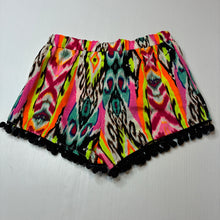 Load image into Gallery viewer, Girls Mango, colourful lightweight shorts, elasticated, GUC, size 7,  