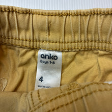 Load image into Gallery viewer, Boys Anko, stretch cotton shorts, elasticated, FUC, size 4,  