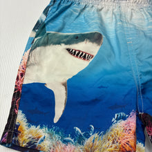 Load image into Gallery viewer, Boys Anko, lightweight board shorts, elasticated, sharks, EUC, size 7,  