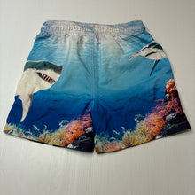 Load image into Gallery viewer, Boys Anko, lightweight board shorts, elasticated, sharks, EUC, size 7,  