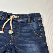 Load image into Gallery viewer, Boys Target, dark stretch knit denim shorts, elasticated, GUC, size 3,  