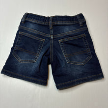 Load image into Gallery viewer, Boys Target, dark stretch knit denim shorts, elasticated, GUC, size 3,  