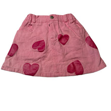 Load image into Gallery viewer, Girls pink, denim skirt, elasticated, L: 29cm, GUC, size 4-5,  
