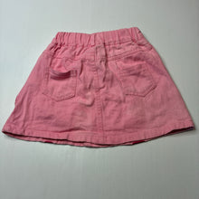 Load image into Gallery viewer, Girls pink, denim skirt, elasticated, L: 29cm, GUC, size 4-5,  