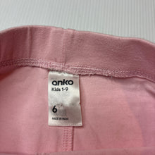 Load image into Gallery viewer, Girls Anko, pink stretchy bike shorts, GUC, size 6,  