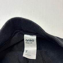 Load image into Gallery viewer, Girls Anko, black cotton skirt, built-in shorts, elasticated, EUC, size 7,  