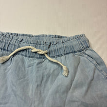 Load image into Gallery viewer, Girls Anko, lightweight chambray cotton shorts, elasticated, GUC, size 6,  