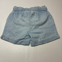 Load image into Gallery viewer, Girls Anko, lightweight chambray cotton shorts, elasticated, GUC, size 6,  