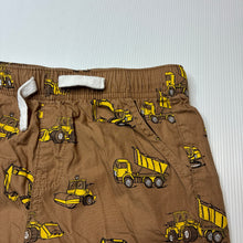 Load image into Gallery viewer, Boys Anko, lightweight cotton shorts, elasticated, diggers, EUC, size 7,  