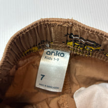 Load image into Gallery viewer, Boys Anko, lightweight cotton shorts, elasticated, diggers, EUC, size 7,  