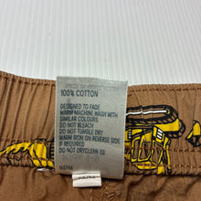 Load image into Gallery viewer, Boys Anko, lightweight cotton shorts, elasticated, diggers, EUC, size 7,  