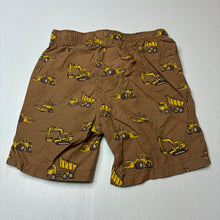 Load image into Gallery viewer, Boys Anko, lightweight cotton shorts, elasticated, diggers, EUC, size 7,  