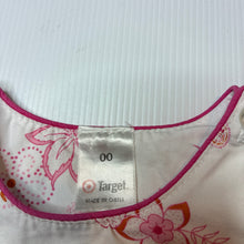 Load image into Gallery viewer, Girls Target, vintage floral cotton dress, GUC, size 00, L: 40cm