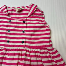Load image into Gallery viewer, Girls Cotton On, striped lightweight cotton dress, GUC, size 0, L: 43cm
