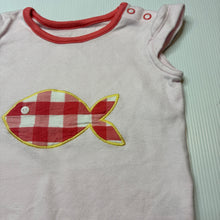 Load image into Gallery viewer, Girls Mothercare, cotton tee / top, fish, GUC, size 00,  