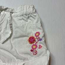 Load image into Gallery viewer, Girls Target, embroidered lightweight cotton shorts, elasticated, GUC, size 00,  