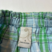 Load image into Gallery viewer, Boys Target, checked cotton shorts, adjustable, FUC, size 1,  