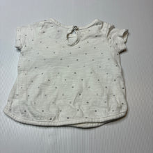 Load image into Gallery viewer, Girls Target, white cotton &amp; silver spot tee / top, FUC, size 000,  