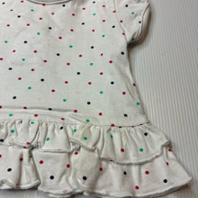 Load image into Gallery viewer, Girls Sprout, spotted cotton short sleeve top, FUC, size 000,  