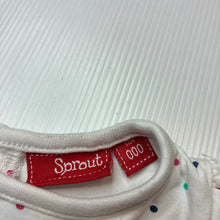 Load image into Gallery viewer, Girls Sprout, spotted cotton short sleeve top, FUC, size 000,  
