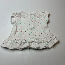 Load image into Gallery viewer, Girls Sprout, spotted cotton short sleeve top, FUC, size 000,  
