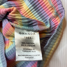 Load image into Gallery viewer, Girls GHANDA, embroidered ribbed stretchy summer top, FUC, size 5-6,  
