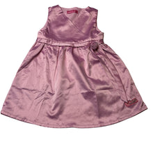 Load image into Gallery viewer, Girls Colours In, pink satin party dress, light marks front waistband, FUC, size 3, L: 49cm