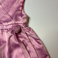 Load image into Gallery viewer, Girls Colours In, pink satin party dress, light marks front waistband, FUC, size 3, L: 49cm