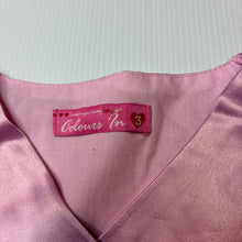 Load image into Gallery viewer, Girls Colours In, pink satin party dress, light marks front waistband, FUC, size 3, L: 49cm