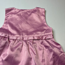 Load image into Gallery viewer, Girls Colours In, pink satin party dress, light marks front waistband, FUC, size 3, L: 49cm