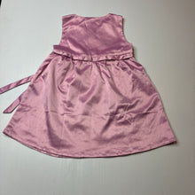 Load image into Gallery viewer, Girls Colours In, pink satin party dress, light marks front waistband, FUC, size 3, L: 49cm