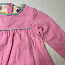 Load image into Gallery viewer, Girls John Lewis, pink cotton long sleeve dress, wash fade &amp; pilling, FUC, size 0, L: 36cm