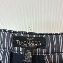 Load image into Gallery viewer, Boys THREADBOYS, blue cotton shorts, adjustable, GUC, size 5-6,  