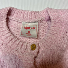 Load image into Gallery viewer, Girls Sprout, pink chenille knit long sleeve dress, GUC, size 00, L: 37cm