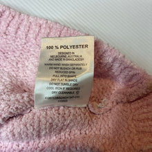 Load image into Gallery viewer, Girls Sprout, pink chenille knit long sleeve dress, GUC, size 00, L: 37cm