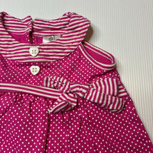Load image into Gallery viewer, Girls Target, pink &amp; white cotton summer dress, FUC, size 000, L: 30cm