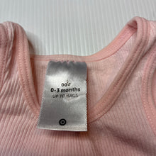 Load image into Gallery viewer, Girls Target, pink ribbed cotton singlet top, GUC, size 000,  