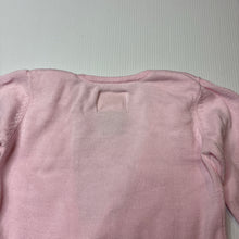 Load image into Gallery viewer, Girls FRED BARE, pink knitted cotton cardigan, light marksleft cuff, FUC, size 0,  