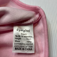 Load image into Gallery viewer, Girls Dymples, pink velour hat / beanie, GUC, size 0,  